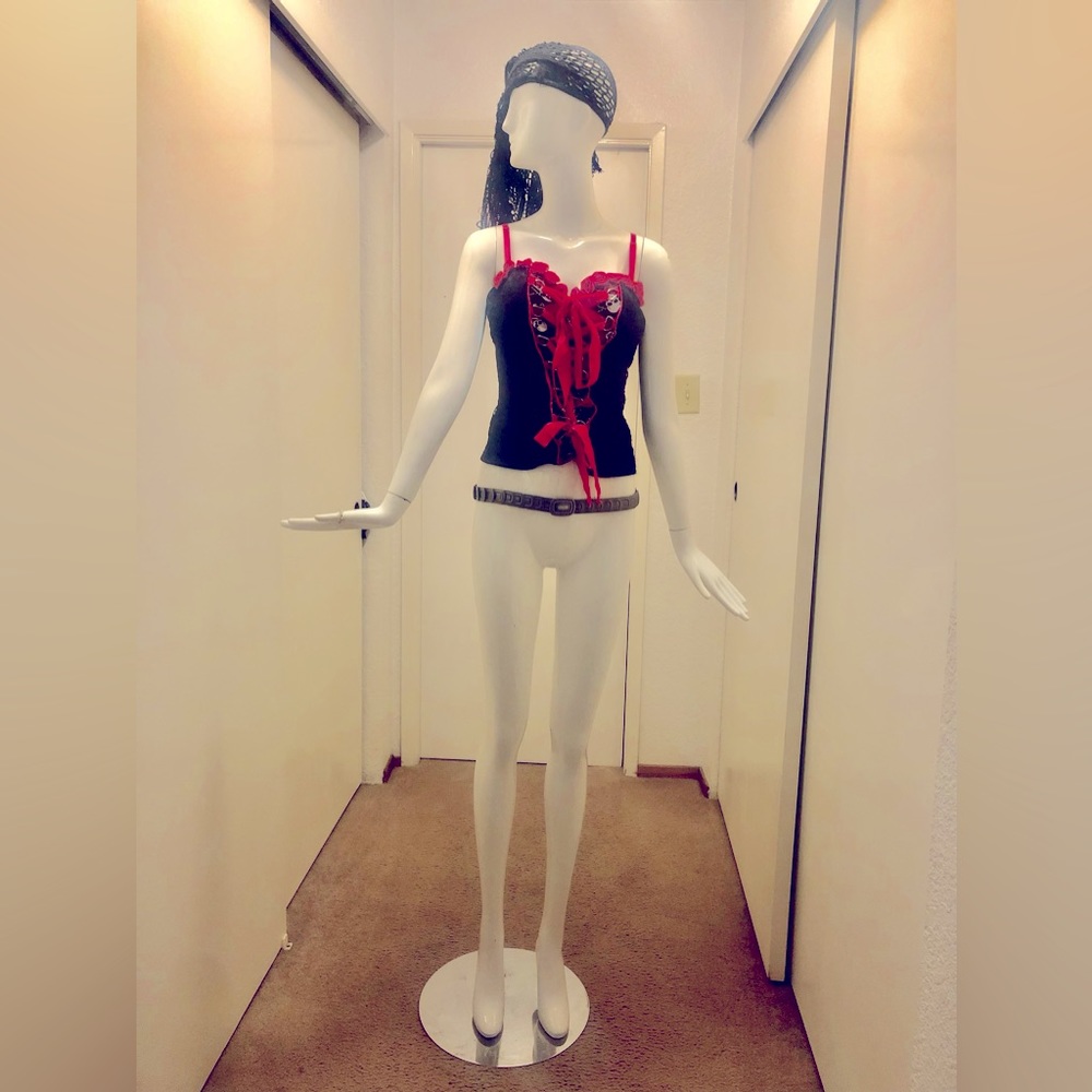 Rose and Skulls Lace Corset